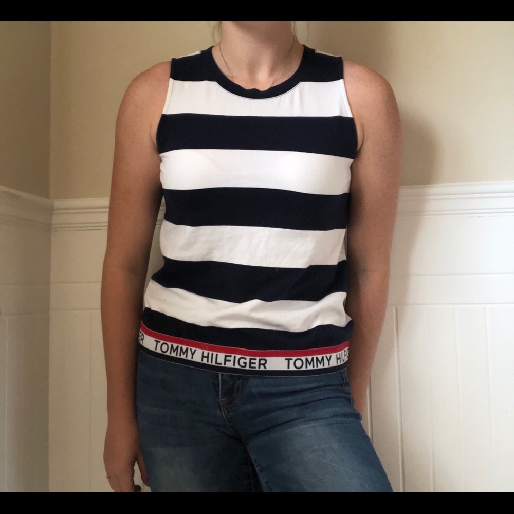 AUTHENTIC TOMMY HILFIGURE STRIPED TANK TOP